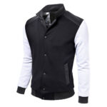 The Stadium Jacket black and White