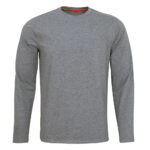 Grey Plain Full Sleeve T-Shirt