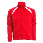 Men Warm Up Jacket Red and White