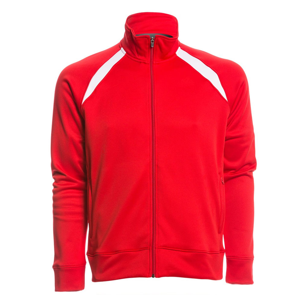 Warm-Up-Jacket.jpg Men Warm Up Jacket Red and White - Image 1